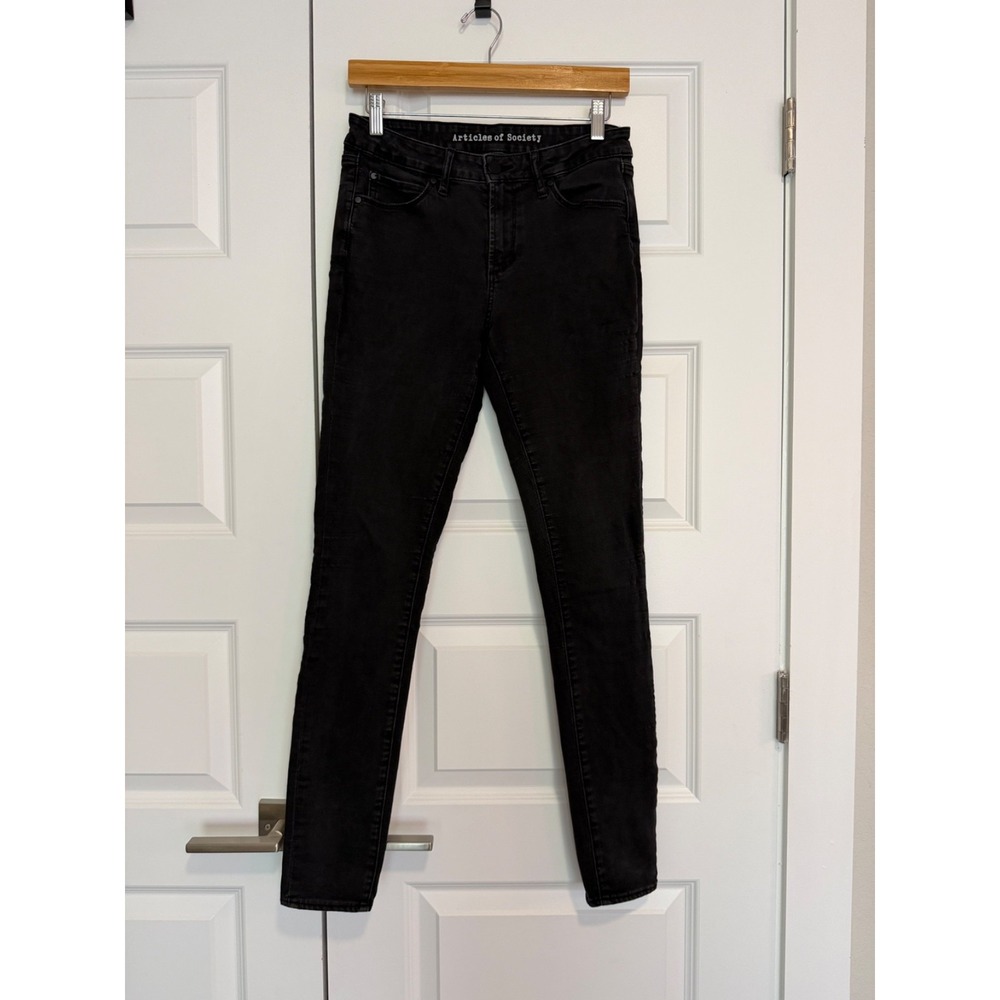 Articles of Society Black Mid Rise Skinny Stretch Jeans Size 27 Reg